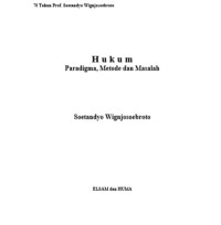 Hukum Paradigma, Metode dan Masalah