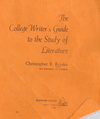 The College Writer's Guide to the Study of Literature