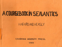 A Coursebook in Seantics