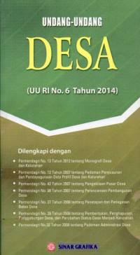 Undang - Undang Desa (UU RI No.6 Tahun 2014)