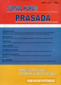 Jurnal Hukum Prasada Vol.1 No.1