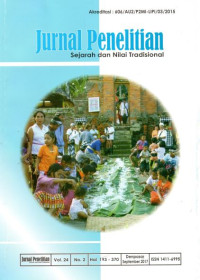 Jurnal Penelitian: Sejarah dan Nilai Tradisional Vol.24 No.2