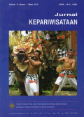 Jurnal Kepariwisataan Vol.14 No.1