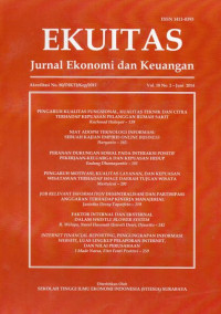 Ekuitas: Jurnal Ekonomi dan Keuangan Vol.18 No.2