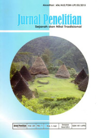 Jurnal Penelitian Sejarah dan Nilai Tradisional Vol.23 No.1