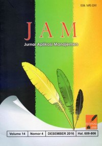 JAM (Jurnal Aplikasi Manajemen) Terakreditasi No.36a/E/KPT/2016 Vol.14 No.4