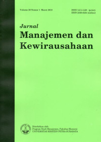 Jurnal Manajemen dan Kewirausahaan Terakreditasi No.36a/E/KPT/2016 Vol.20 No.1