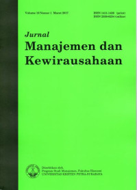 Jurnal Manajemen dan Kewirausahaan Terakreditasi No.36a/E/KPT/2016 Vol.19 No.1