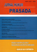 Jurnal Hukum Prasada Vol.2 No.1