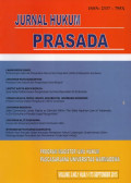 Jurnal Hukum Prasada Vol.3 No.1