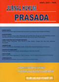 Jurnal Hukum Prasada Vol.2 No.2