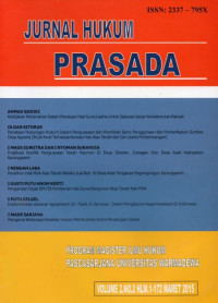 Jurnal Hukum Prasada Vol.2 No.2