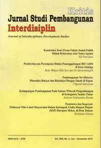 Jurnal Studi Pembangunan Interdisiplin Vol.XXII No.2