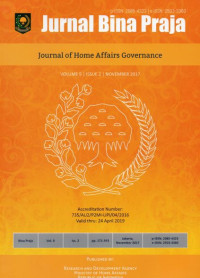 Jurnal Bina Praja: Journal of Home Affairs Governance Accreditation Number : 735/AU2/L2PMI-LIPI/04/2016 Vol. 9 No.2