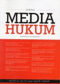 Jurnal Media Hukum Terakreditasi No.81/DIKTI/Kep 2011 Vol.22 No.2