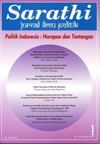 Sarathi Jurnal Ilmu Politik Vol.19 No.1 (Politik Indonesia: Harapan dan Tantangan)