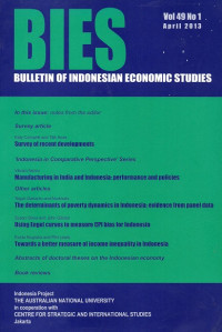 BIES : Bulletin Of Indonesian Economic Studies Vo.49 No.1