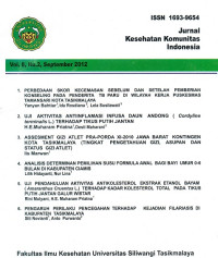 Jurnal Kesehatan Komunitas Indonesia Vol.8 No.2