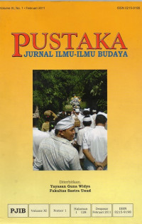 Pustaka Jurnal Ilmu-Ilmu Budaya Vol.XI No.1