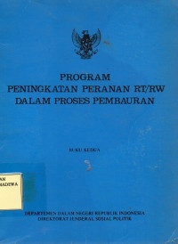 Program Peningkatan Peranan RT/RW dalam Proses Pembauran Buku Kedua