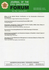 Journal of The Civil Engineering Forum Vol. 3 No.1