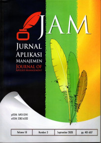 JAM (Jurnal Aplikasi Manajemen- Journal Of Applied Management) Accredited No.30/E/KPT/2018 Vol.18 No.3