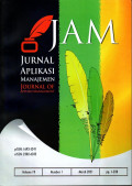 JAM (Jurnal Aplikasi Manajemen- Journal Of Applied Management) Accredited No.200/M/KPT/2020 Vol.19 No.1