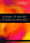 Journal of Applied Studies in Language Accreditation Number 23/E/KPT/2019 Vol.4 No.1