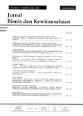 Jurnal Bisnis dan Kewirausahaan Vol.11 No.2