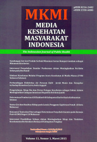 MKMI : Media Kesehatan Masyarakat Indonesia Vol.11 No.1